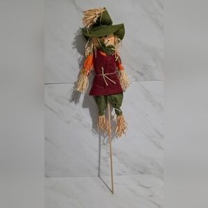 Halloween 18" Scarecrow on a Stick Fall Harvest Holiday Decor Pick/ Plant Stake